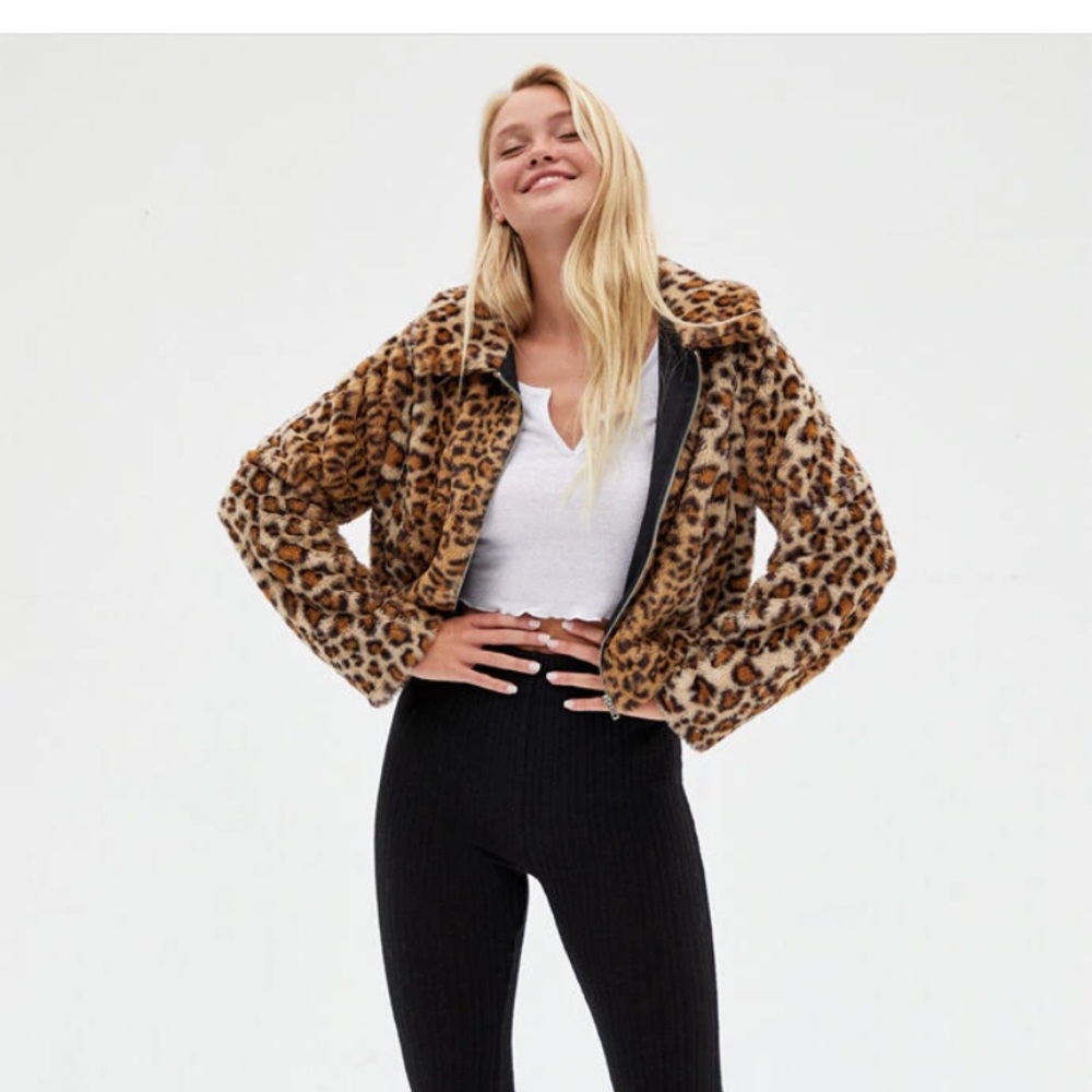 PacSun Kendall and Kylie Leopard Print Jacket